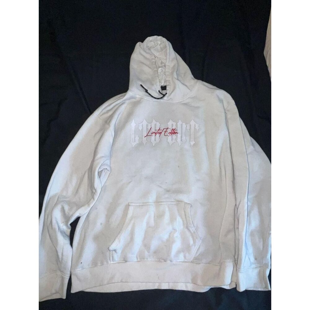 Unbranded Men's White and Black Hoodie